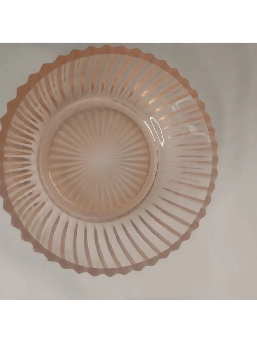 Vintage Anchor Hocking Queen Mary Pink Depression Glass Ribbed Berry Bowl